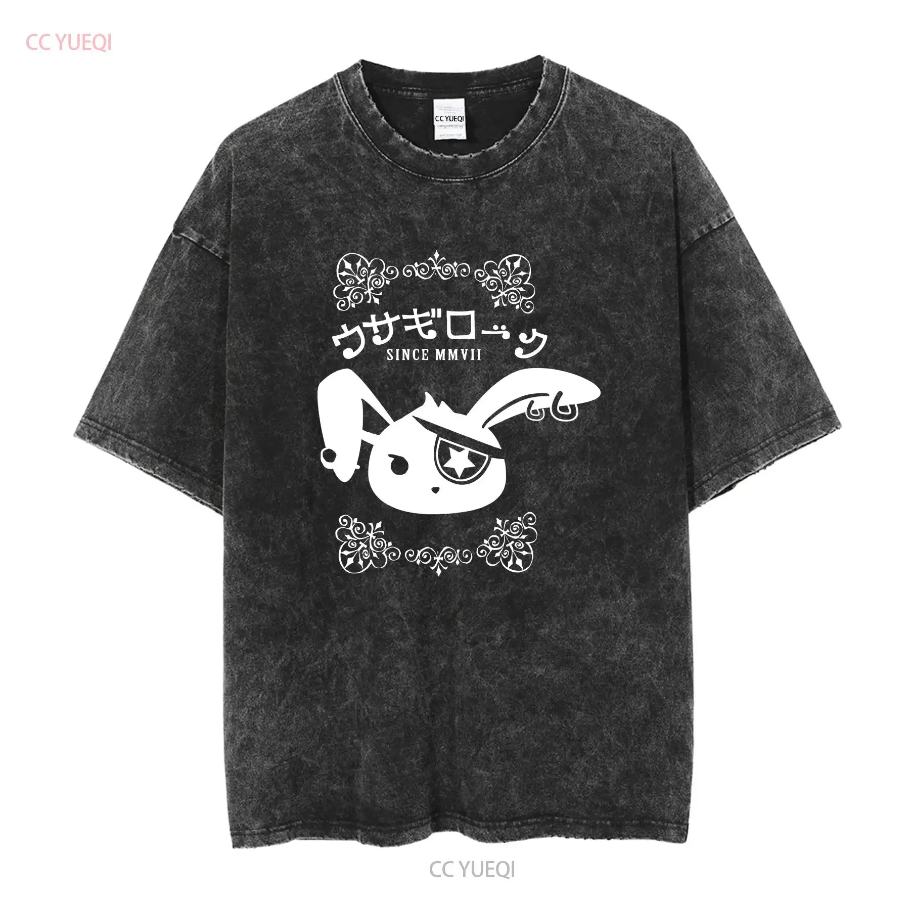 Punk Bunny T shirt Pastel goth rabbiT gothic jrock yami kawaii visual kei scene emo long or short sleeves vintage Washed