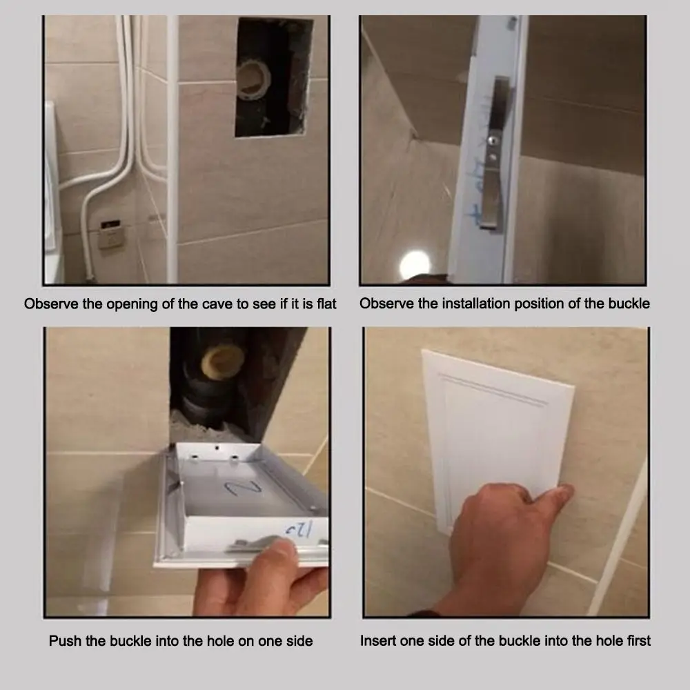 Durable Aluminum Alloy Access Panel White Snap-on Type Inspection Door Anti-corrosion Removable Maintenance Access Port