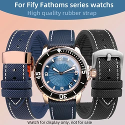 20mm 22mm 23mm Rubber strap Bracelet for men's Blancpain fifty fathoms watch bands 5008B/D 5015 5050 Swatch scuba Pin/Butterfly