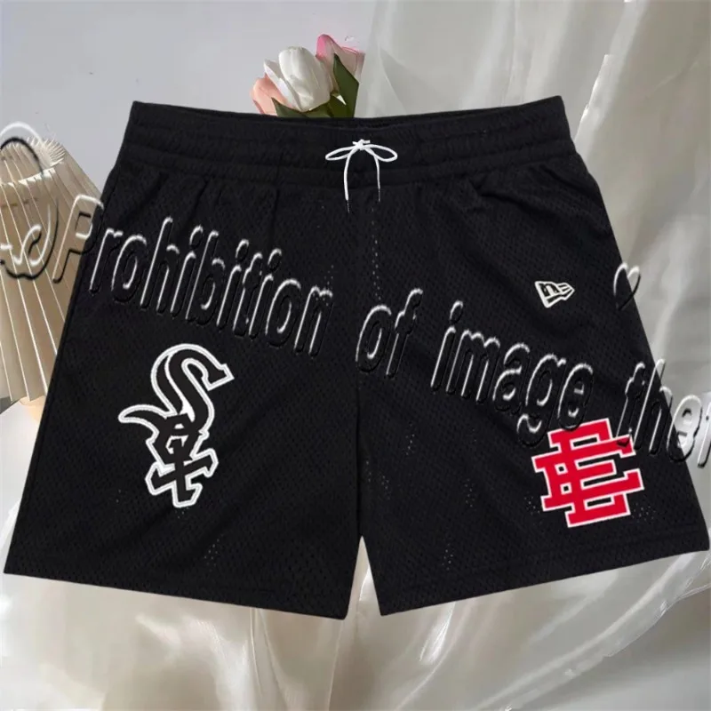 

2025 New Summer EE Beach sports Basic Mesh Shorts Classic Floral Printed Gym Shorts Men's Gym Basketball Sports MOTO Shorts