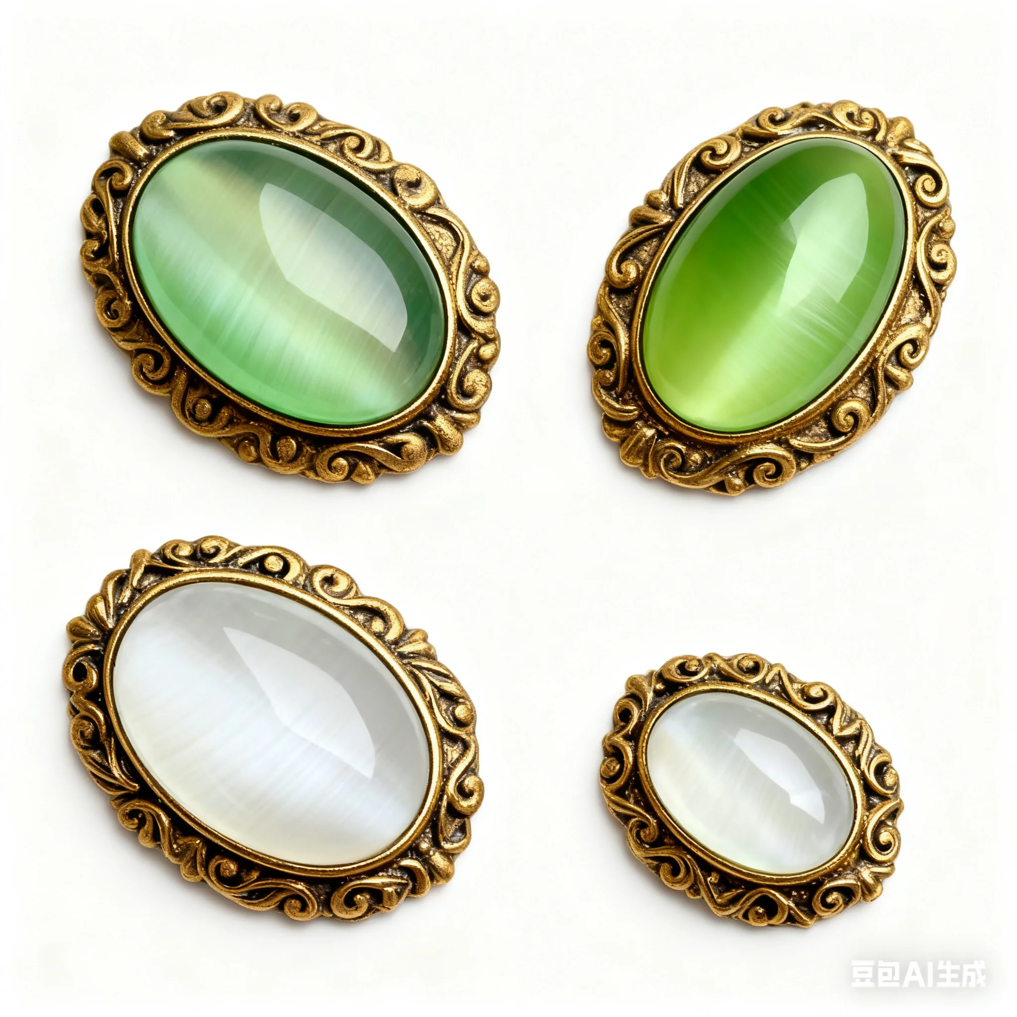 12/6Pcs 10x14mm/18x25mm Oval Cabochon Colorful Cat Eye Stone 15/20mm Round Beads DIY Craft Bracelet Earring Jewelry Accessories