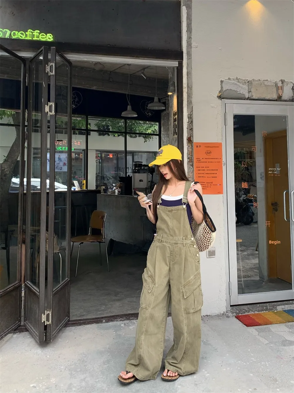 

Ретро-комбинезон из денима с высокой талией и широкими штанинами для женщин, новинка ранней весны, свободный крой, длина в пол