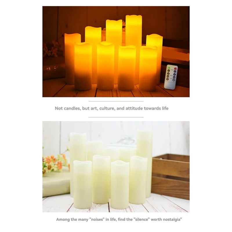 Hot Selling-LED Candles Flameless Candles With Remote Battery Operated Candles For Wedding Church Fireplace Decor,LED Candles Fl