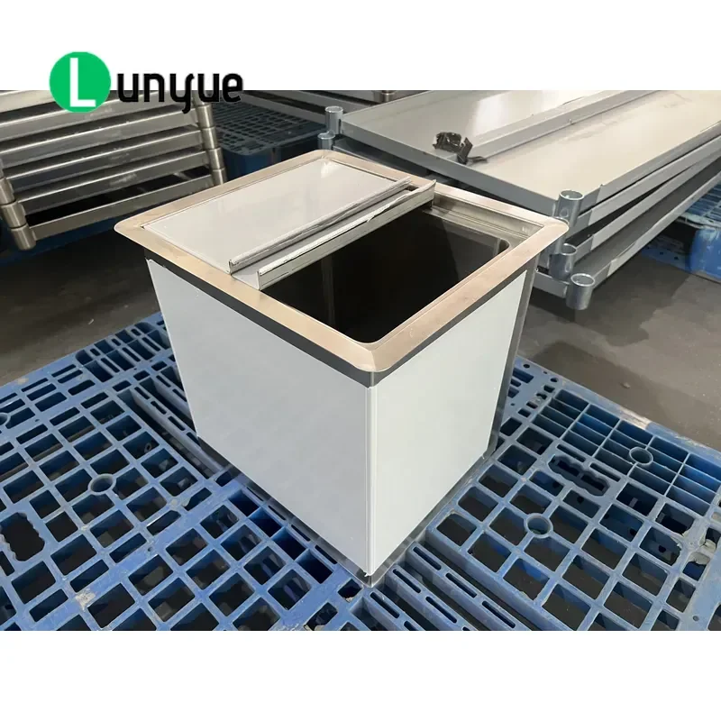 304 Stainless Steel Commercial Hotel Trolley Desktop Sliding Cover Embedded Installation for Kitchen Restaurant Durable