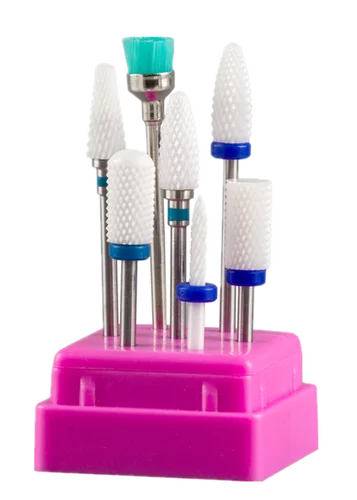 Imagen 2 del producto Juego de fresas de acero de tungsteno para decoración de uñas, broca de cerámica para uñas, taladro eléctrico, accesorios de herramientas de pedicura, 7 Uds.