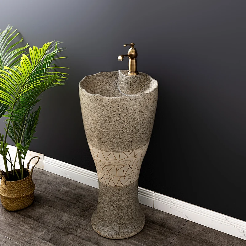 

Ceramic column basin floor standing balcony outdoor