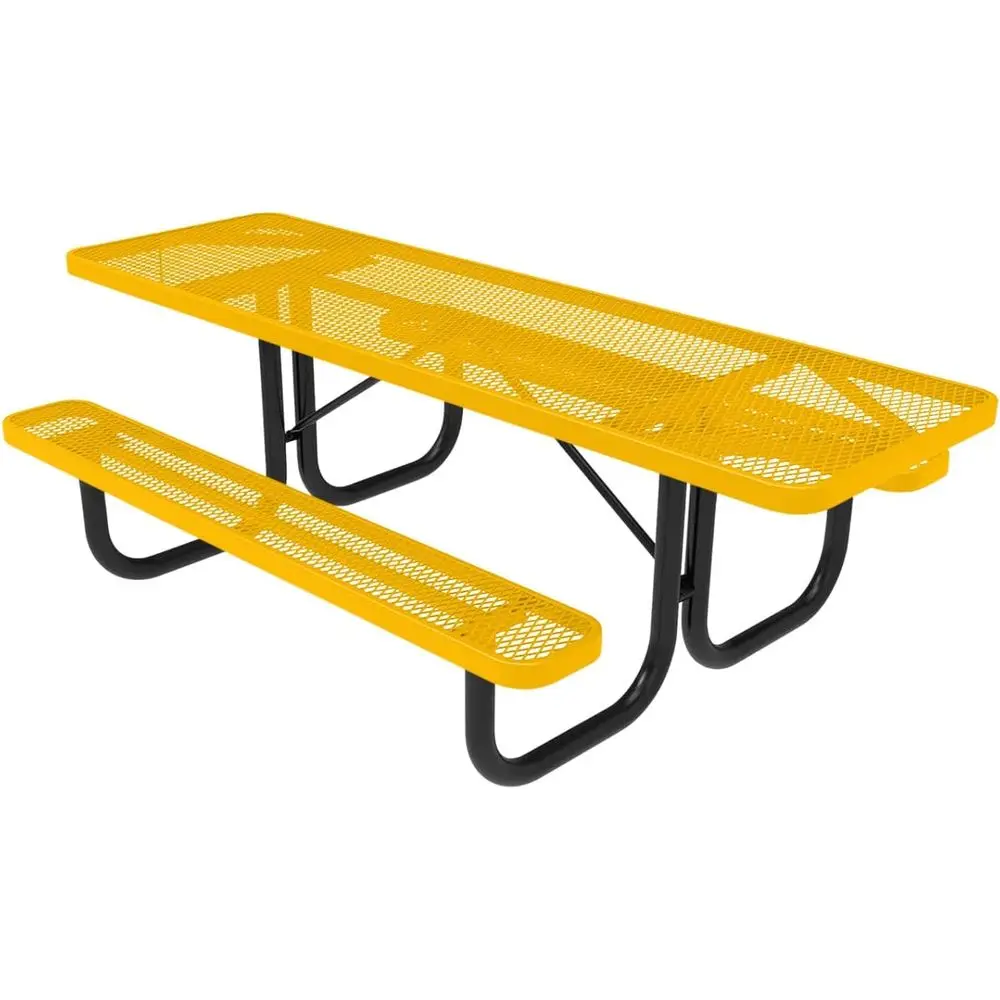 

Coated Outdoor urniture Heavy-Duty Portable ADA-Compliant Outdoor Picnic Table, Expd Metal Patio Dining urniture Made in America