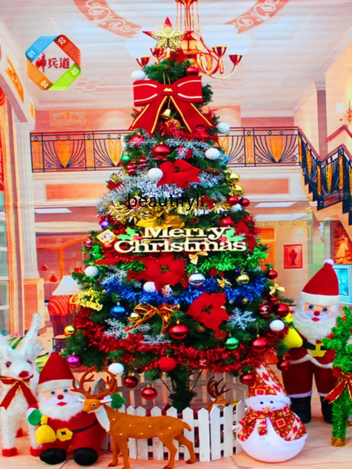 Large Christmas tree 4m 5m interior decoration Christmas tree Christmas tree set