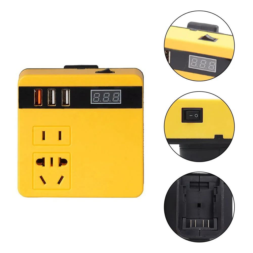 120W Lithium Battery Inverter 21V To AC220V DC5V12V Inverter Battery Transformer Multifunctional Home Intelligent Transformer