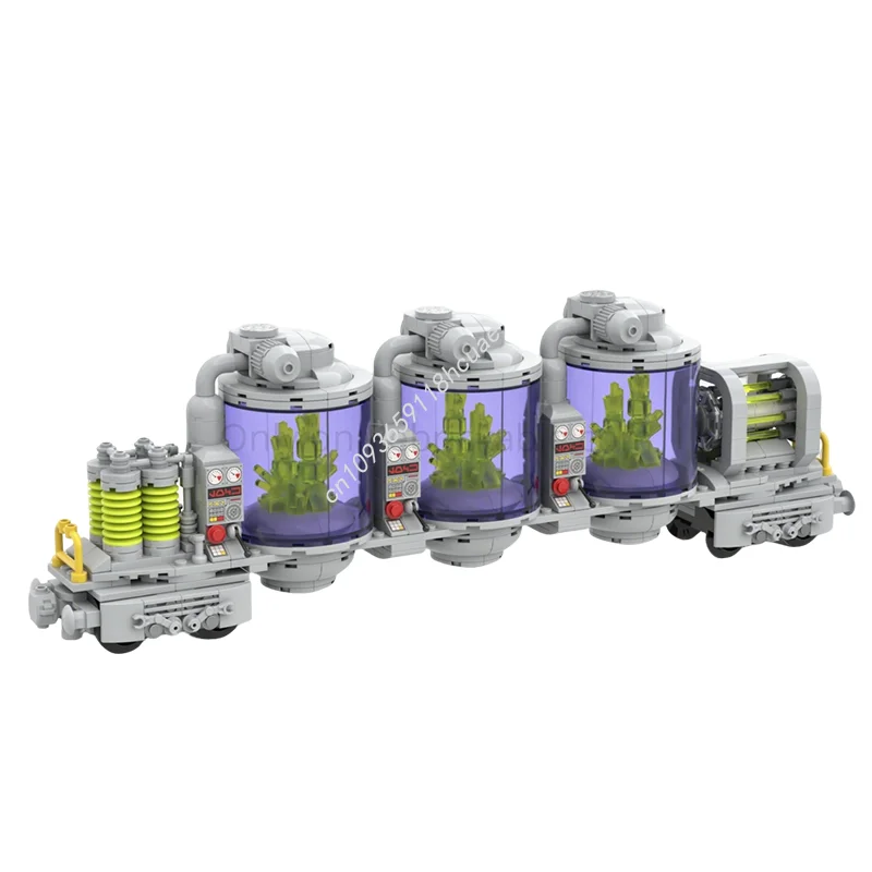 

619pcs MOC Crystal Energy Chamber Train Wagon Space Model Building Blocks Architecture Idea Toy Education Christmas Gift Brick