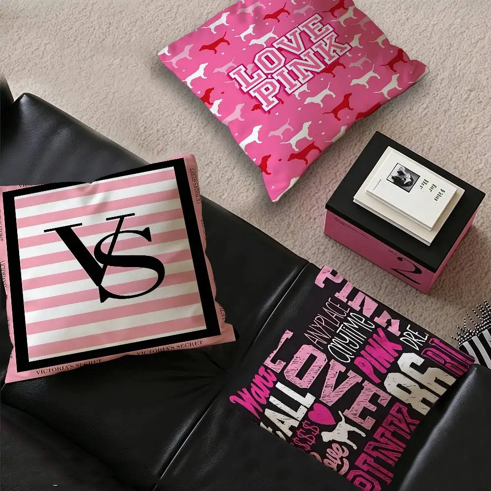 Classic Logo V-VictoriaS S-Secret Pillow Cushion Cover Pillowcase Living Room Sofa Home Decor Customized