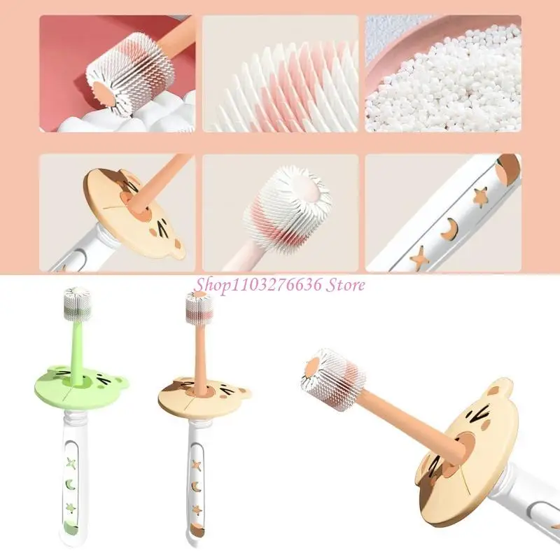 

R6FD Baby 360-degree Rotation Toothbrush Child Safety Soft-bristled Toothbrushes