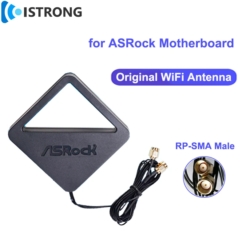 Amplificatore per Antenna WiFi ASRock originale 2.4G 5G 5.8G ripetitore di segnale Tri-Band doppio RP-SMA per scheda madre della scheda di rete