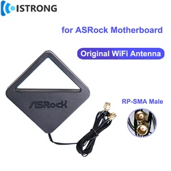 Original ASRock WiFi Antenna Amplifier 2.4G 5G 5.8G Tri-Band Signal Booster Dual RP-SMA for Wireless Network Card Motherboard