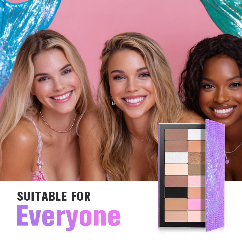 لوحة مكياج حورية البحر المغناطيسية من Lakerain مقاومة للماء تدوم طويلاً وخالية من التجاعيد، لوحة ظلال عيون متعددة الأغراض لمستحضرات التجميل