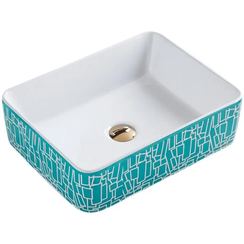 

Скандинавская сценическая раковина для мытья рук, керамическая мытье лица, зеленая раковина, креативный домашний балкон