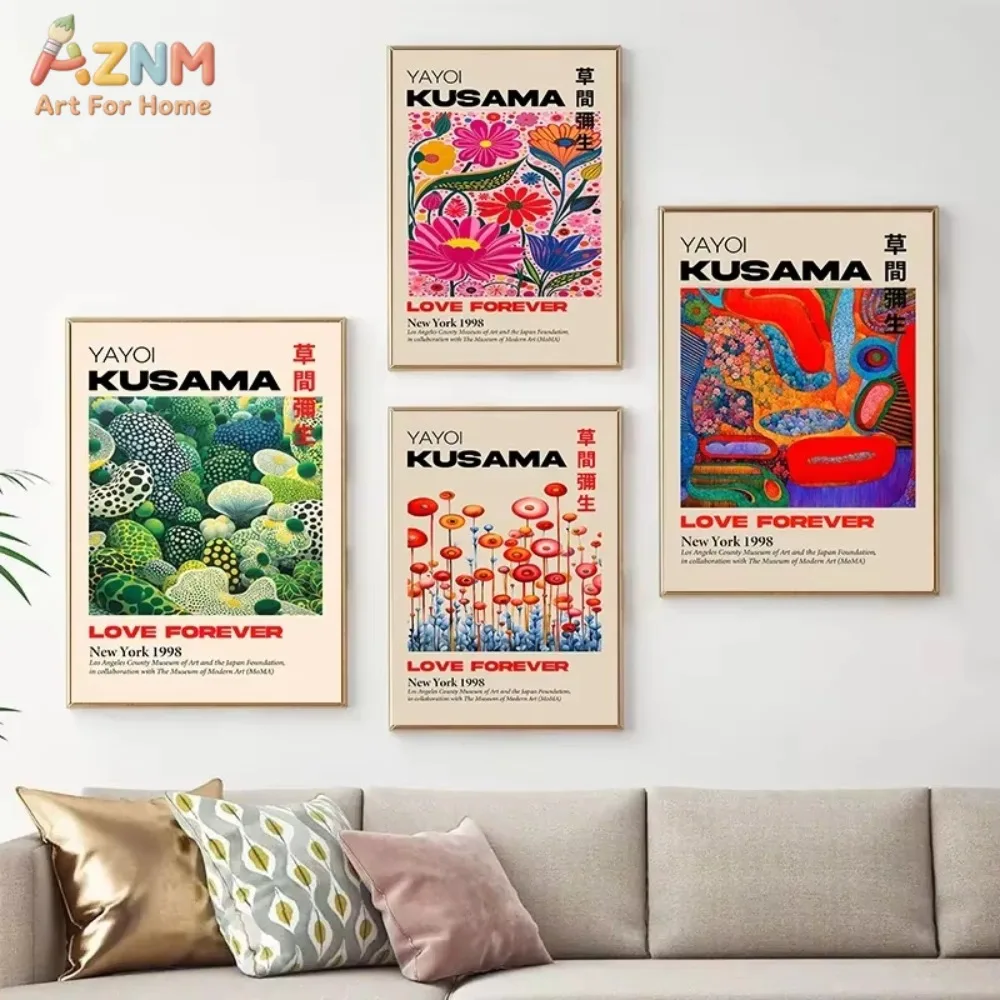 

1 шт. Абстрактный мобильный постер с изображением гор в стиле Яёи Кусамы, холст, картина, настенный декор, украшение для дома