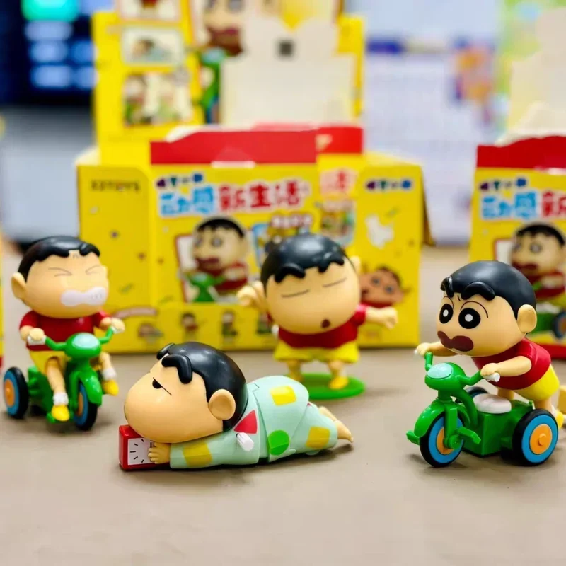 Crayon Shin-Chan Blind Box Dynamic Shin-Life Series Toys Mystery Box Mistery Caixa Action Figure Surpresa Model Birthday Gift