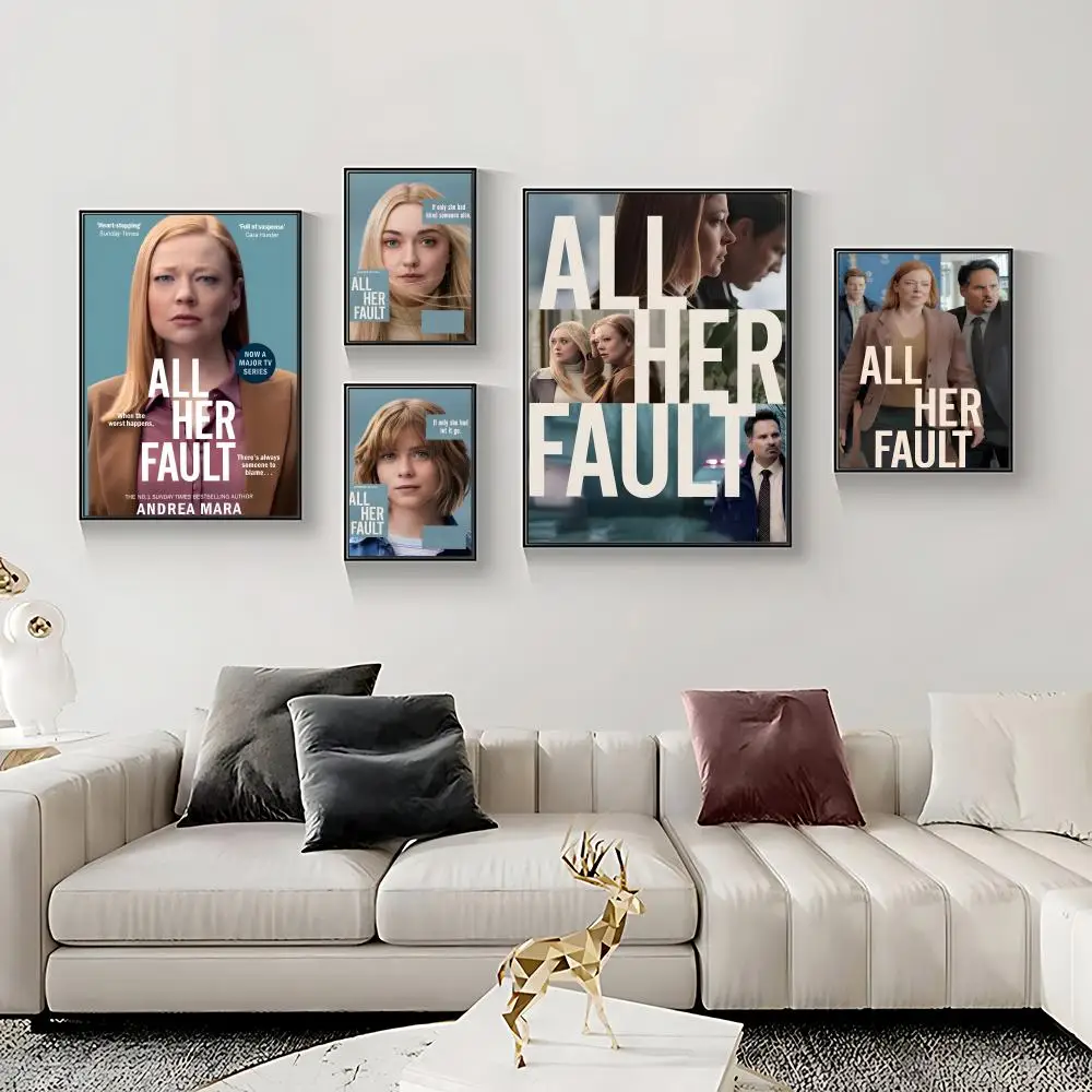 Novel I-It's All Her Fault Poster HD Self-Adhesive Waterproof Frameless Wall Art for Home Office Dorm Bedroom Ideal Gift