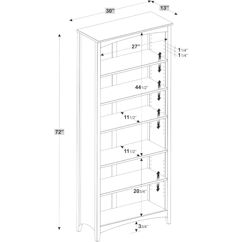 Shaker Style Bookcase, 72