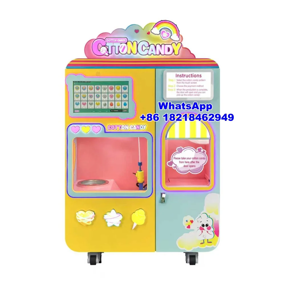 New Fully Automatic Intelligent Cotton Candy Machine Unmanned Vending For Shopping Malls Street Stalls Entrepreneurial Equipment