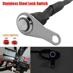 LED Motorcycle Switch ON-OFF Handlebar Mount Stainless Steel Waterproof 12V Fog Light Lamps Motorbike Horn Push Button Switch