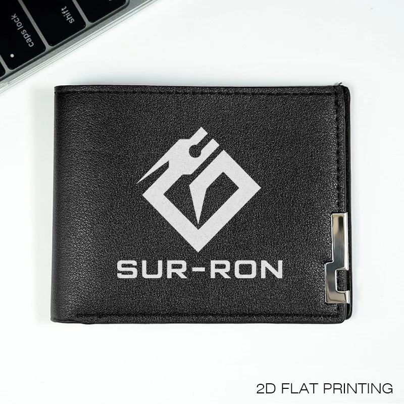 กระเป๋าสตางค์หนัง PU พรีเมียม SUR RON ดีไซน์มินิมอลสำหรับผู้ชาย น้ำหนักเบา ทนทาน สไตล์ธุรกิจ ที่ใส่บัตรขนาดกะทัดรัด