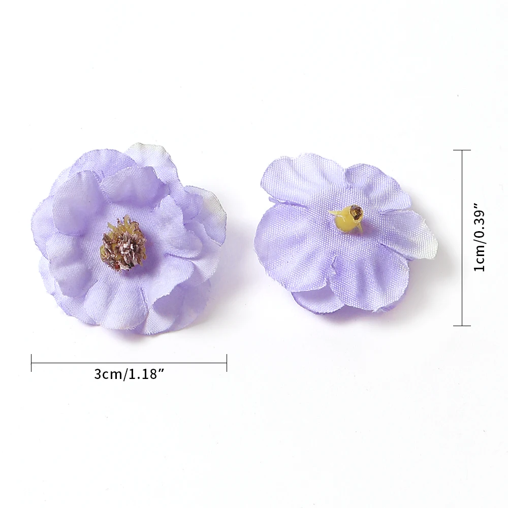 Mini Fleurs Décoratives pour Décoration Murale, 30 Pièces, 3cm, Fleurs Artificielles pour ix, Mariage, Maison, Bricolage, Accessoires de Couture