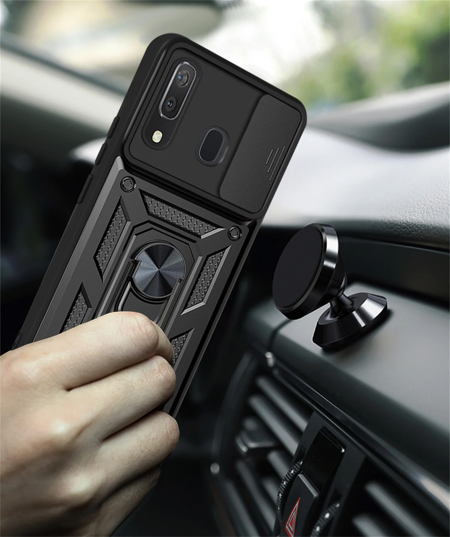 لهاتف جالاكسي a20 a30 عدسة الكاميرا حماية Fundas حافظة مضادة للصدمات لهاتف سامسونج جالاكسي A20 A30 غطاء هاتف حامل السيارة