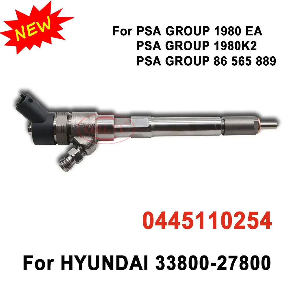 

Новый дизельный инжектор Common Rail 0445110254 (0 445 110 254, 253) для D4EB HTI 3380027800, 0445110253, 0986435155, 33800-27800