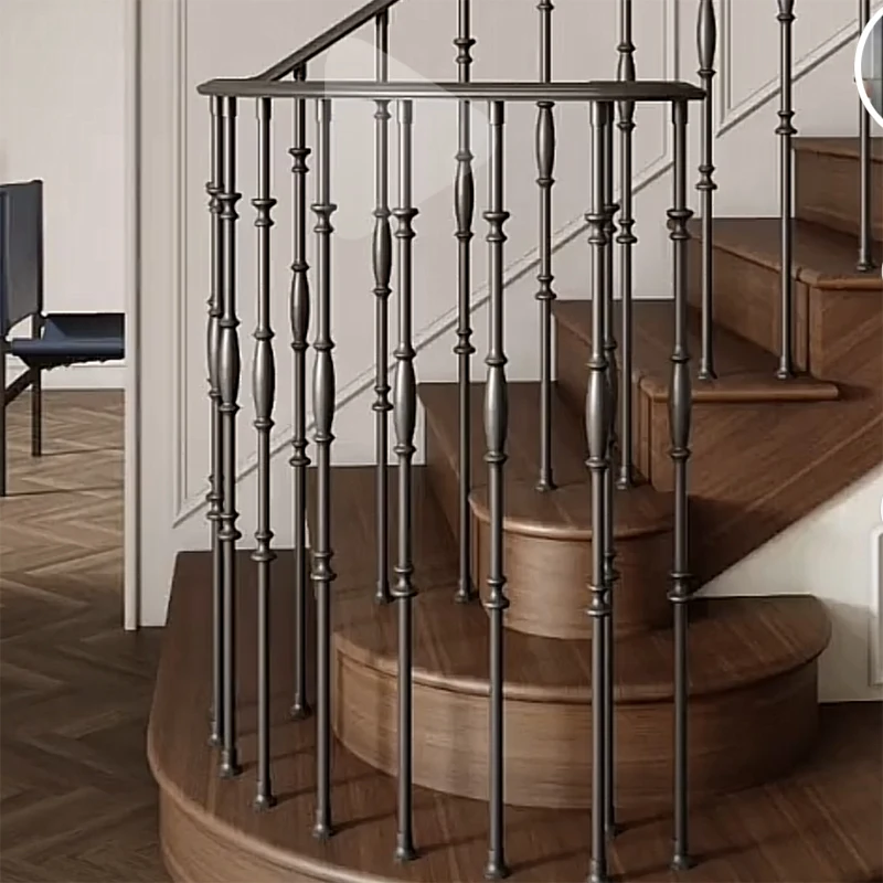 Small belly wrought iron handrail column modern simple light luxury slender assembled staircase balcony guardrail