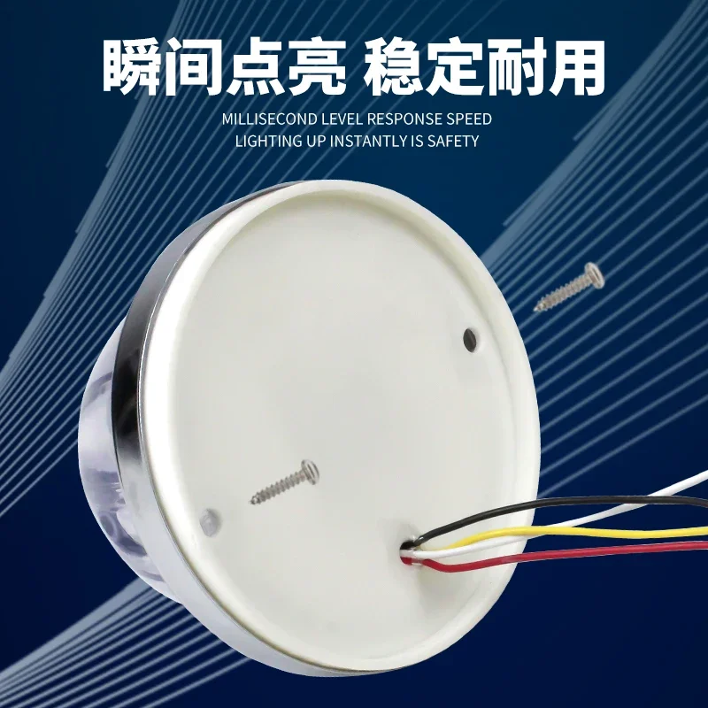 Luz LED de melancia para caminhão, luz marcadora lateral IP67 à prova d'água, lâmpada de sinal de segurança de cor dupla para veículos e navios