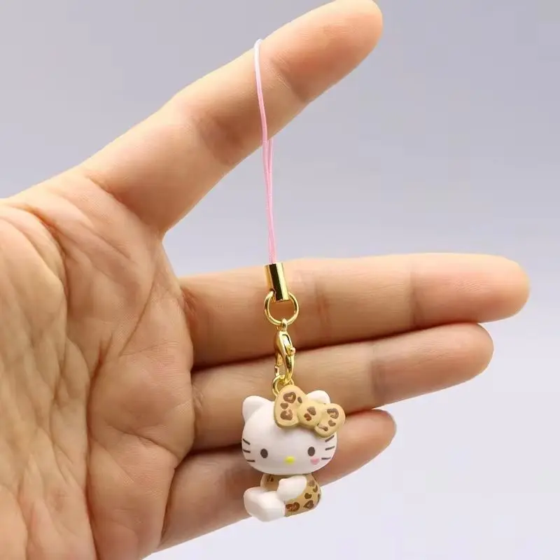 New In Stock Cute Black Leather Kt Cat Jewelry Pendant Blind Box University Kt Cat Phone Case Hanging Decoration Surprise Gift view 4