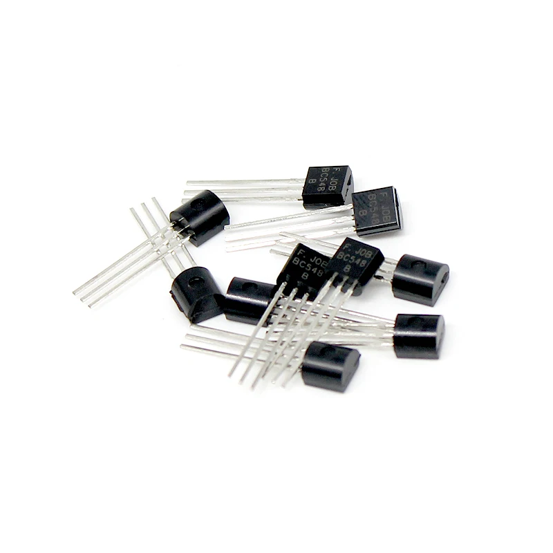 50 Buah BC548 Transistor Silikon NPN Amplifier Transistor Set TO-92 30V 100mA BJT Triode Transistor Kit Dalam Persediaan