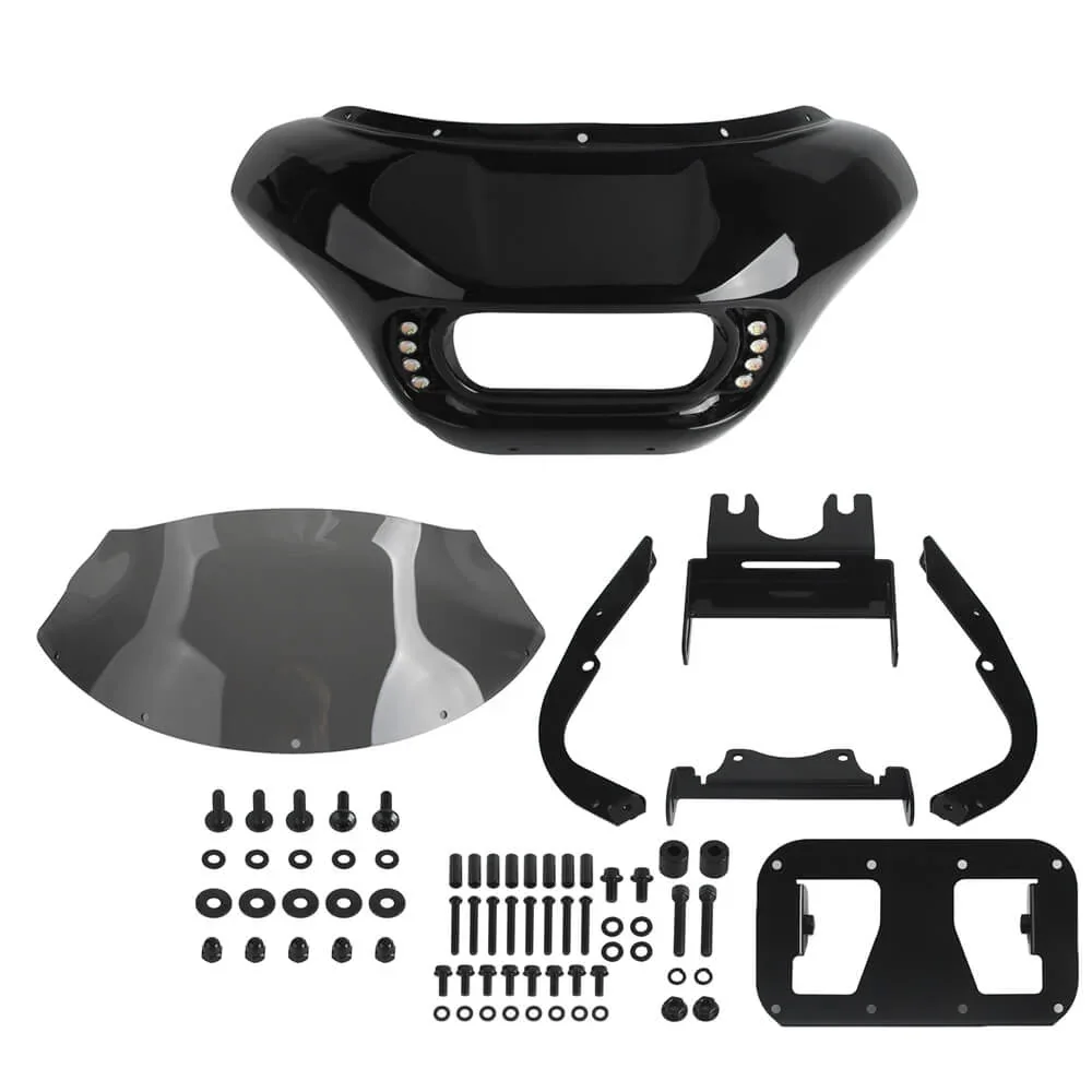 Club Style Shark Headlight Fairing Gloss Black ABS 9
