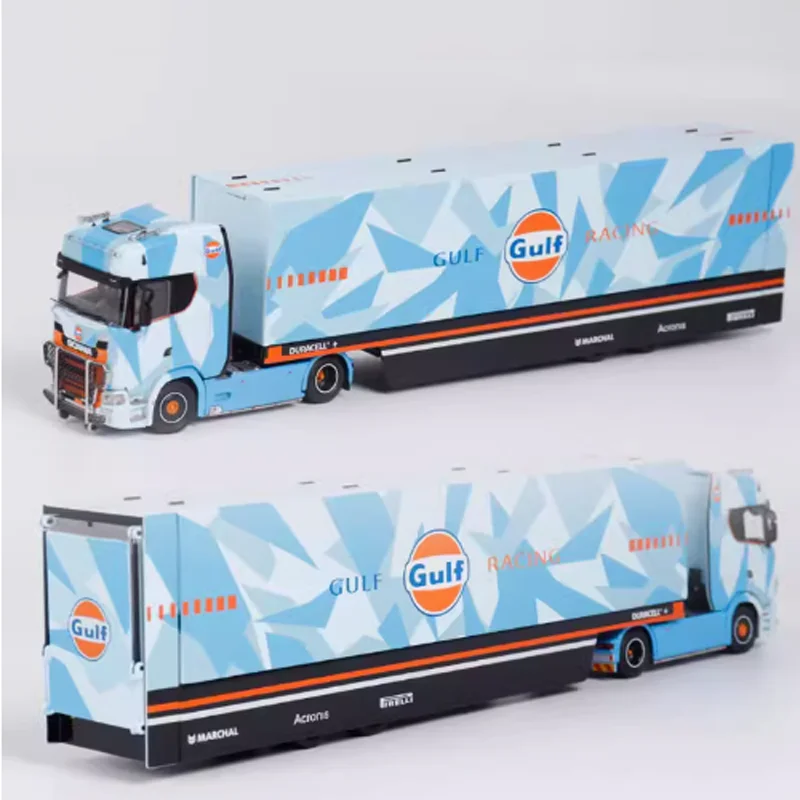 KENGFAI-vehículo de transporte S730 a escala 1:64, simulación de aleación, modelo de coche, Colección, exhibición, juguete, regalos