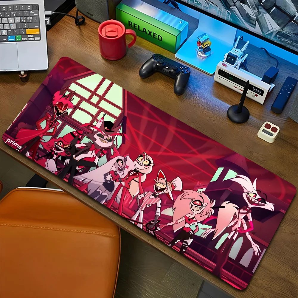 1PC Hot Anime Cool H-Hazbin Hotel Non-slip Mouse Pad Suitable For Office Computers Laptops E-sports Game Desk Mats XXL Keyboard