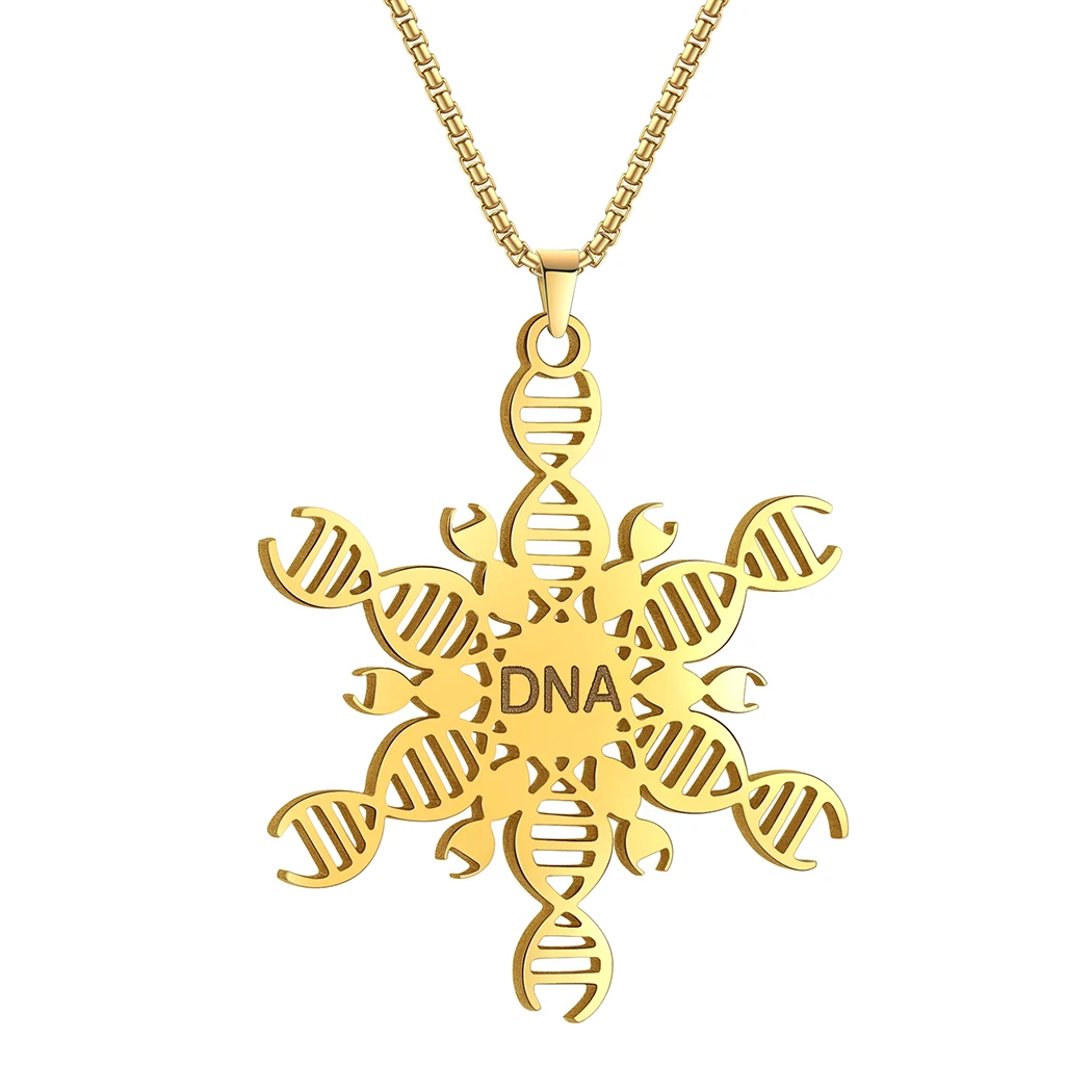 QIAMNI-قلادة دلاية جزيئية من الفولاذ المقاوم للصدأ للرجال والنساء ، قلادة كيميائية ، مجوهرات علمية ، هدية للمعلم #3