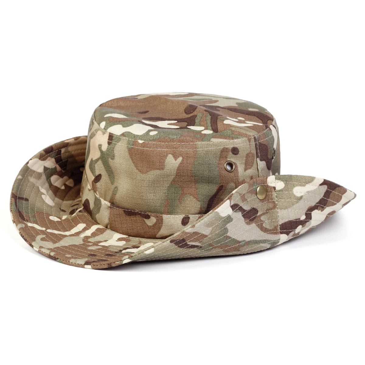 قبعات دلو مموهة للرجال ، قبعات صيادين برباط كبير الطنف ، قبعة مغامرة غير رسمية واقية من الشمس في الهواء الطلق #5