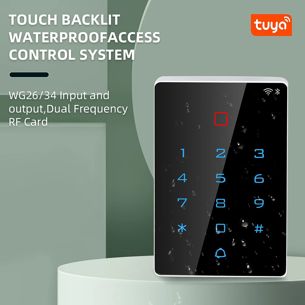 Stand Alone or WIFI Tuya App Door Lock Waterproof Access Control System Standalone Keypad RFID Gate Entry Access Controller T12