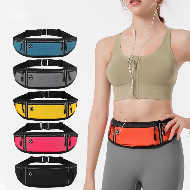 Professional Running Waist Bag Sports Belt Pouch Mobile Phone Case Men Women Hidden Pouch Gym SportsBags Running Belt Waist Pack