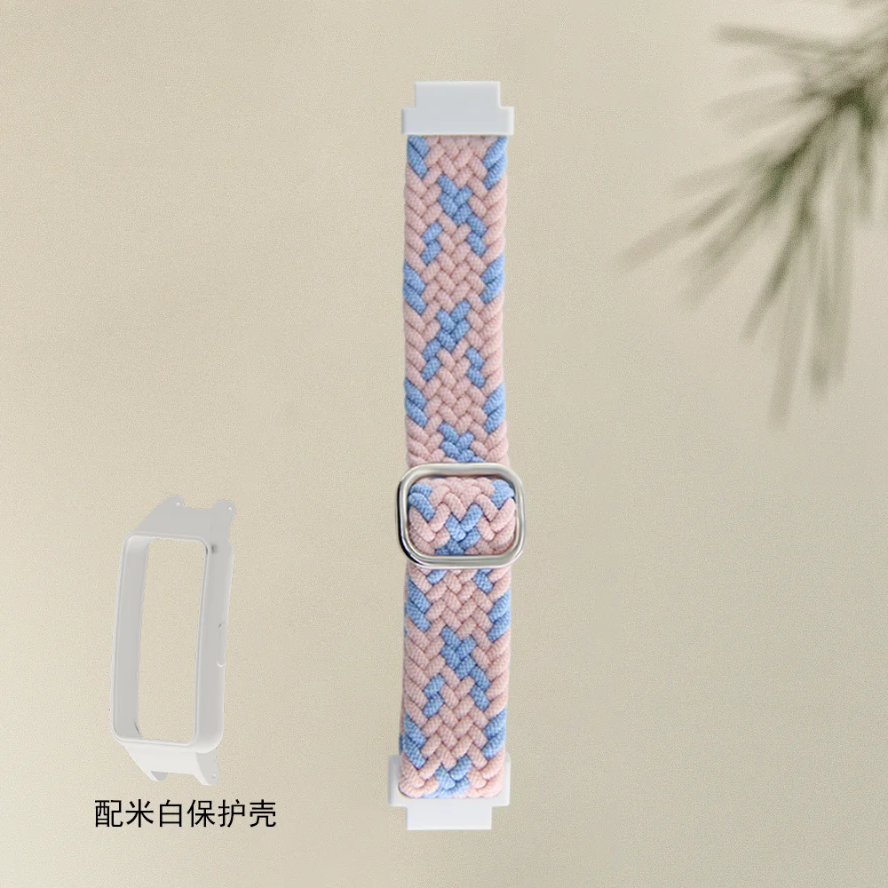

Return Braided Slide Buckle Strap & Protective Case For Huawei Band 6/7 Honor Band 6/7 Quick Release Hard-wearing Nylon Band