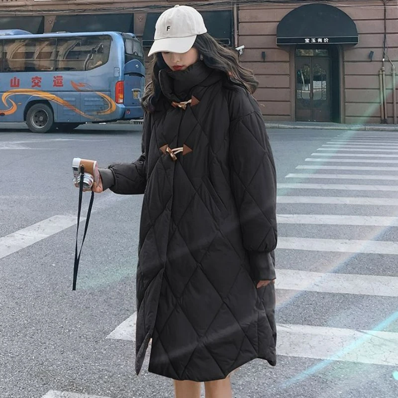 2023 New Women Cotton Coat Winter Jacket Female Large Size Loose Parkas Minority Hin Thin Outwear Medium Style Hooded Overcoat