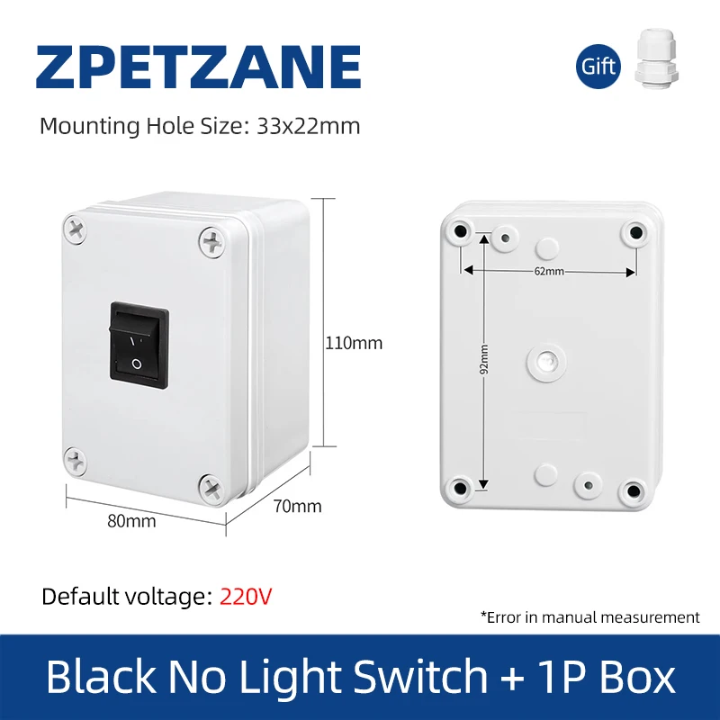 Ship Type Rocker Switch Button Box KCD4 Light And Dark Installation 86mm With Light Waterproof Self-locking Two/Three Position