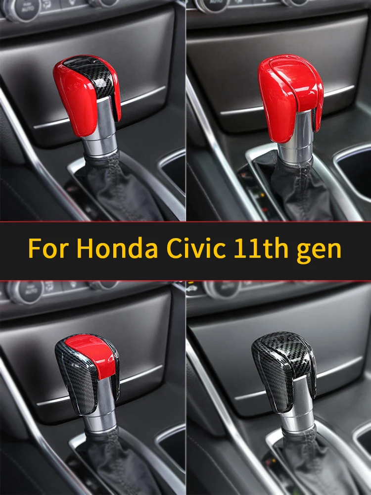 For Honda Civic 11th gen Accessories For 2023 CRV Accord Carbon Fiber Center Console Gear Lever Cover Auto Anti-skid Trim tools