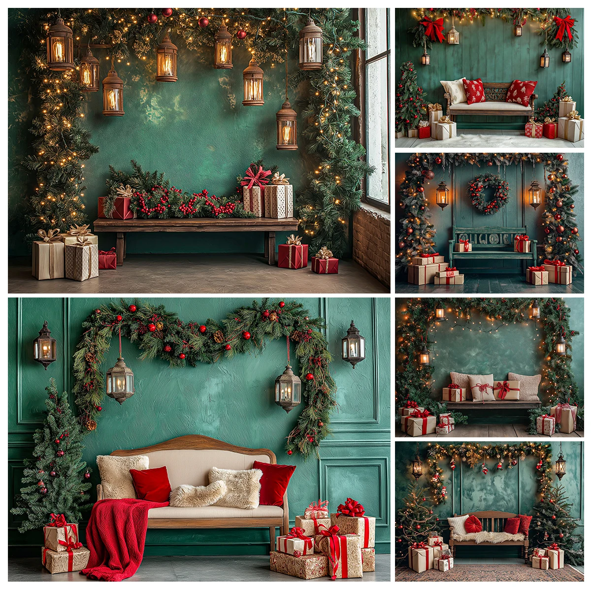 

Элегантный рождественский стул, настенные фоны для детей и взрослых, фотография для детей, декор для фотосессии, голубые настенные фоны