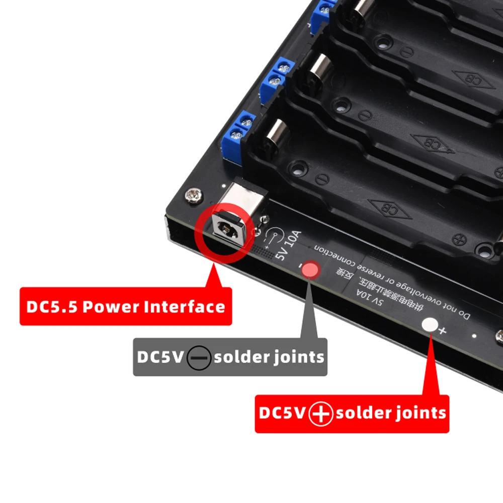 8-Channel 18650 Lithium Battery Capacity Tester Module MAh MWh Digital Battery Power Detector Module 18650 Battery Tester Type-C