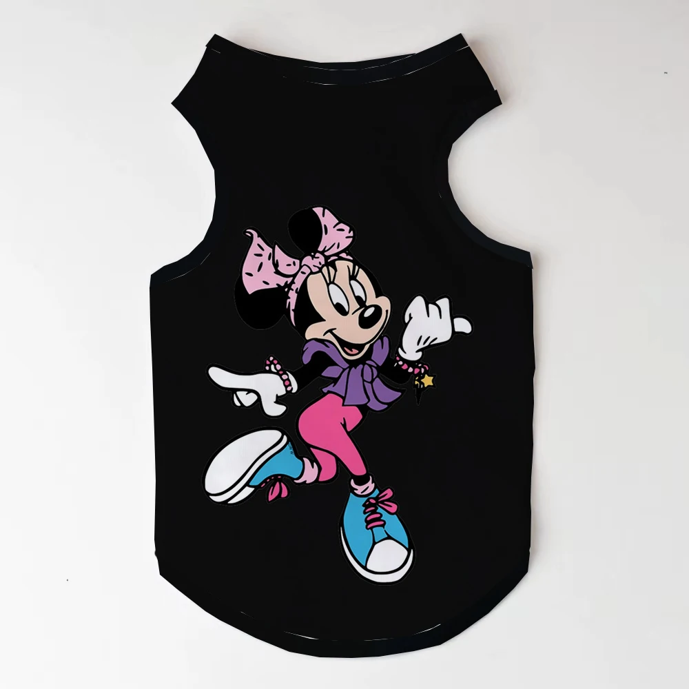 Dog Disney Mickey Minnie Print Cartoon Casual Walking Street Women's Pet Cat Puppy Floral Dog T-shirt XS-6XL