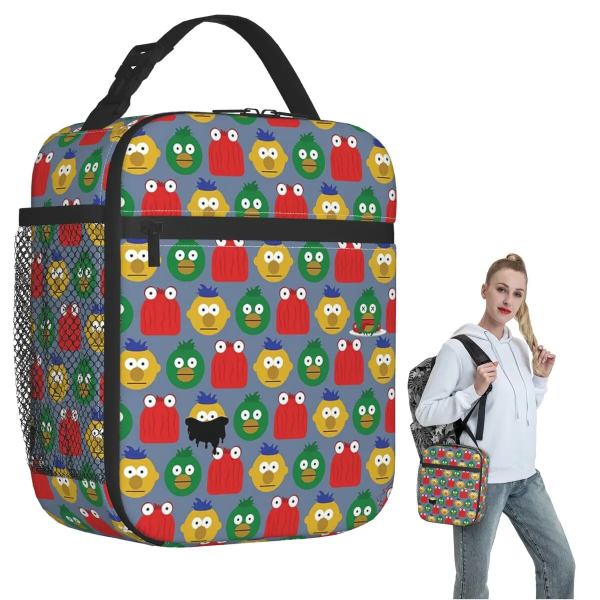 

DHMIS Character Pattern Insulated Lunch Bag for Women Children Portable Food Boxes Thermal Lunch Box Tote