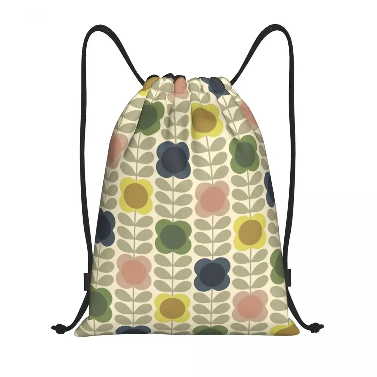 

Orla Kiely Summer Flower Stem Drawstring Backpack Sports Gym Bag for Men Women Scandinavian Pattern Training Sackpack